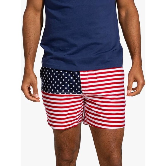 chubbies Shorts Chubbies American Flag Mericas 55 Casual Flat Front